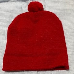 ベビーニット帽子古着の画像