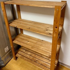 木製オープン棚の画像