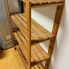 木製オープン棚の画像
