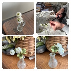 布花アートフラワー教室　布で作る花の画像