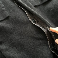 Femimae 黒 ショートコート ファー付き アンゴラ混毛混の画像