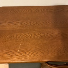 日進木工　伸縮テーブルと椅子4脚セットの画像