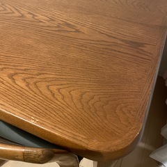 日進木工　伸縮テーブルと椅子4脚セットの画像