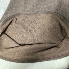 「SENSUOUS」フード付ブラウン系長袖ワンピース　裏地起毛 ロングワンピースの画像