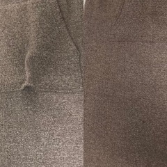 「SENSUOUS」フード付ブラウン系長袖ワンピース　裏地起毛 ロングワンピースの画像