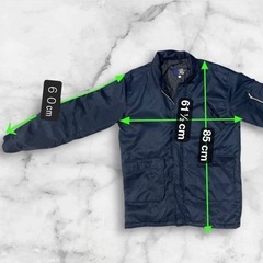 ワークジャケット 作業着 防寒 アウター EL 鳶 外仕事 紺 ネイビー 丈長めの画像