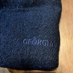 Harris Tweed フード付GEORGIAダウンコート紺の画像