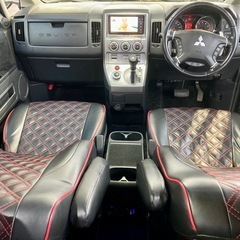 車検R8年4月まで‼️平成19年式★三菱★デリカD5★社外シートカバー★社外ナビテレビ★Bluetooth★の画像