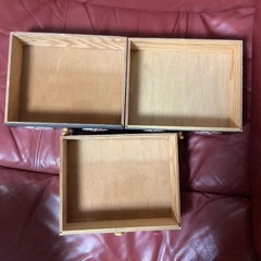 昭和レトロ　小引き出し　整理箱　有田焼　3段　木製　黒　小物入れ　和風　小箪笥の画像