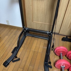筋トレ器具一式　懸垂機　腹筋台　ダンベルの画像