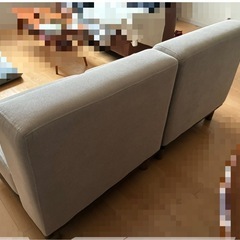 1人掛けローソファ　2P グレーの画像