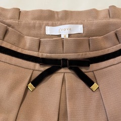 grove グローブ リボン付きひざ丈スカートの画像