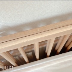 【募集中】IKEA/スニーグラル/ベビーベッド/ベッドガード・ボックスシーツ付きの画像