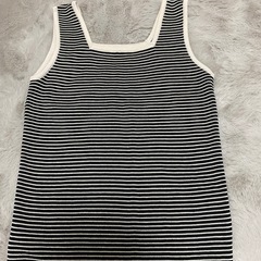 KHALITA ボーダーニットタンクトップ　の画像
