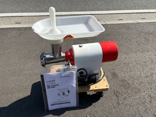 ■中古品 なんつね ミートチョッパー スタンダードミンチ MS-12S 3相200V 2022年 動作問題なし 厨房■