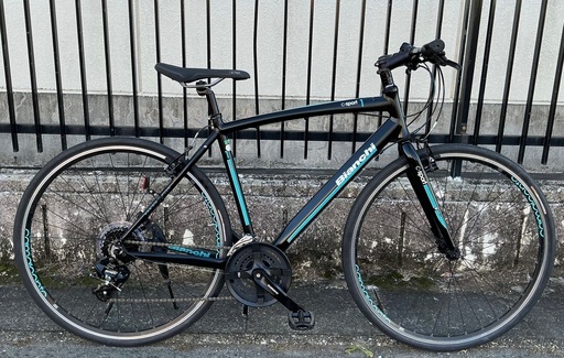 ◎PayPay10％還元中＜整備済・美品車＞ビアンキ・Cスポーツ1・カメレオンテ・クロスバイク ALLOY・ブラック 24変速