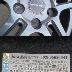 冬 ミニ MIN★人気のガンメタ色★ミニクーパー【富山】ユーロデザイン 冬 175/65R15 中古4本 ミニクーパー ミニワン PCD112 スタッドレスの画像