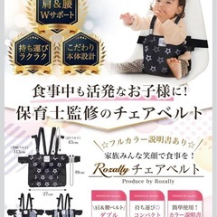 保育士監修/肩ベルト付き チェアベルト/の画像
