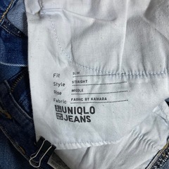 【新品タグ無し】UNIQLO ユニクロ ストレートデニム  25インチ Ｍの画像