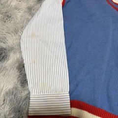 レピピアルマリオ　ニットシャツ　ブルー　エスサイズの画像