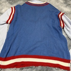 レピピアルマリオ　ニットシャツ　ブルー　エスサイズの画像