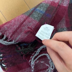 マフラー　厚手　ワインレッドの画像