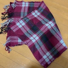 マフラー　厚手　ワインレッドの画像