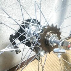 ★２７インチ★LEDオートライト＋シングルギア後輪set★ローラーブレーキ★タイヤ新品★の画像