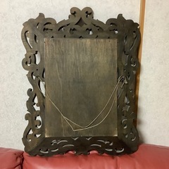 昭和レトロ　希少　資生堂　壁鏡　木彫　ノベルティ　記念品　鏡　ミラーの画像