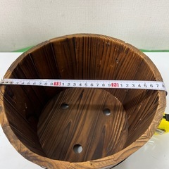 焼杉　桶型プランターの画像