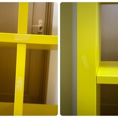 ＩＫＥＡ/イケア KALLAX　黄色 /カラックス シェルフユニット77x147 cm の画像
