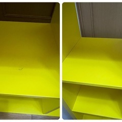 ＩＫＥＡ/イケア KALLAX　黄色 /カラックス シェルフユニット77x147 cm の画像