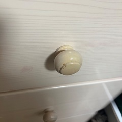 ホワイトピンク木製チェスト 5引き出しの画像