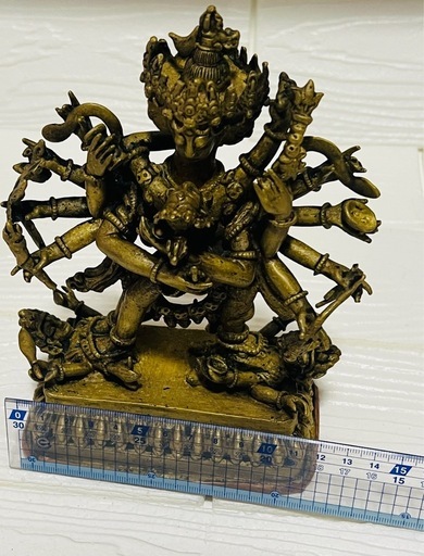 ☆希少☆チベット密教　ヤマーンタカ　ヴァジュラヴァイラバ　大威徳明王　牛頭天王 銅像