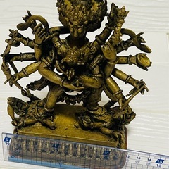 ☆希少☆チベット密教　ヤマーンタカ　ヴァジュラヴァイラバ　大威徳明王　牛頭天王 銅像の画像