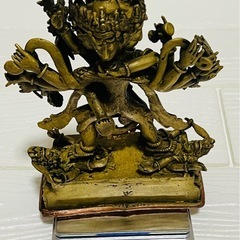 ☆希少☆チベット密教　ヤマーンタカ　ヴァジュラヴァイラバ　大威徳明王　牛頭天王 銅像の画像