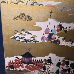 額入り 絵画　大 63×99.5cm 和風 風景画 インテリア 美品の画像