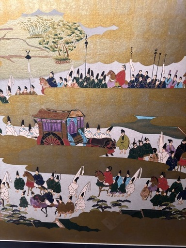 額入り 絵画　大 63×99.5cm 和風 風景画 インテリア 美品