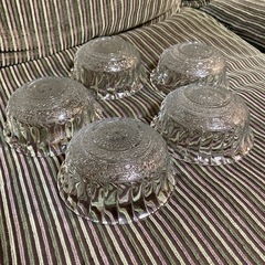 皿 透明 ガラス 星 5個の画像