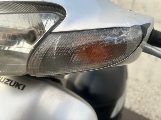 【エンジンは実動】 スズキ レッツ2 CA1PA シルバー色 原付 バイク 2スト 通勤 通学 ZZ CA1KA