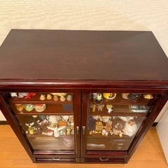 オールド　カリモク　キャビネット　ラック　棚　飾り棚の画像