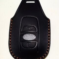 未使用 社外品 フォレスター SL SK SJ系 キーケース キーホルダー 3ボタンブラック 本革 落下キズ防止の画像