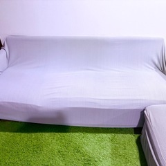 ⭐️12/10確約済み⭐️ 🌟IKEA L字ソファー ダークグレー 3人掛けカバー付き✨ふかふか座り心地＆自由にL字・カウチアレンジ◎まだまだ使えるおしゃれ中古ソファ🌼🕊️💛の画像
