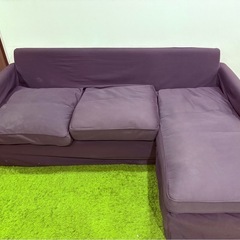 ⭐️12/10確約済み⭐️ 🌟IKEA L字ソファー ダークグレー 3人掛けカバー付き✨ふかふか座り心地＆自由にL字・カウチアレンジ◎まだまだ使えるおしゃれ中古ソファ🌼🕊️💛の画像