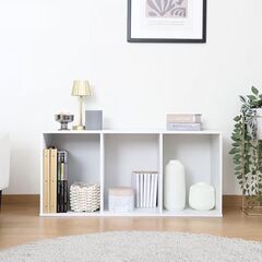 【良品】3段カラーボックス(白色)の画像