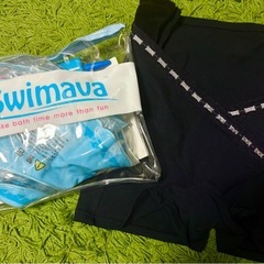 🌸お取引決定👶スイマーバ 首リング型浮き輪＆犬印本舗 妊婦帯 Mサイズ✨赤ちゃんの入浴・プール遊び＆マタニティに便利♬.*゜中古でもまだまだ使えるお品🌼🕊️の画像