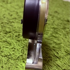 ✨クリア置き時計 オシャレ＆エレガント 銀×クリアで美しいインテリア◎目覚まし機能付き すぐに使える💛100円🕊️の画像