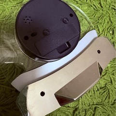 ✨クリア置き時計 オシャレ＆エレガント 銀×クリアで美しいインテリア◎目覚まし機能付き すぐに使える💛100円🕊️の画像