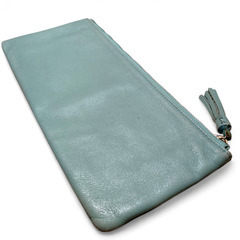 KariAng 長財布 ライトグリーン レザーの画像