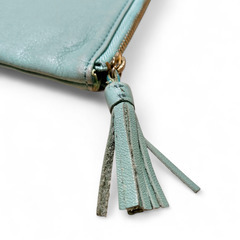 KariAng 長財布 ライトグリーン レザーの画像